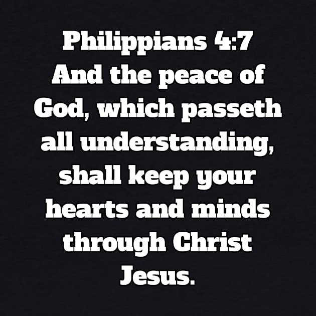 Philippians 4:7 King James Version Bible Verse Typography by Holy Bible Verses